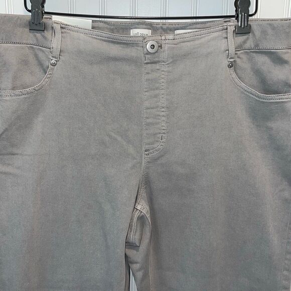 J. Jill Denim High Rise Crop Pull On Pants Jeans Stretch Size 18R Light Gray NWT - Picture 2 of 9